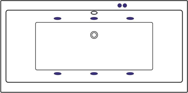 Акриловая ванна Excellent Pryzmat Soft 200x90 см, встраиваемая, с гидромассажем, белая, с каркасом, со сливом-переливом, фурнитура золото