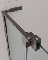 Душевая дверь в нишу Cezares Slider SLIDER-B-1-100/110-C-GM профиль оружейная сталь, стекло прозрачное