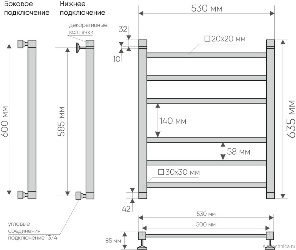 Полотенцесушитель водяной Indigo Aletto LALWPF60-50BR черный муар