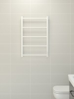 Полотенцесушитель электрический Стилье Формат 26 30526-8050 80x55 см, подключение справа, скрытое подключение справа, матовый белый, лесенка