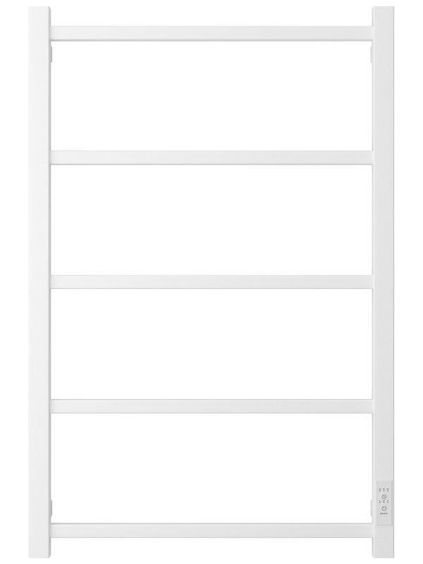 Полотенцесушитель электрический Стилье Формат 26 30526-8050 80x55 см, подключение справа, скрытое подключение справа, матовый белый, лесенка