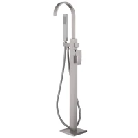 Напольный смеситель для ванны с душем Abber Wasserfall AF8615SP С ВНУТРЕННЕЙ ЧАСТЬЮ, сатин