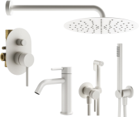 Комплект для ванной Plumberia Selection Ixo KITZXO15BO53 С ВНУТРЕННЕЙ ЧАСТЬЮ, белый матовый