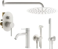 Комплект для ванной Plumberia Selection Ixo KITZXO15BO53 С ВНУТРЕННЕЙ ЧАСТЬЮ, белый матовый