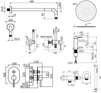 Комплект для ванной Plumberia Selection Ixo KITZXO15BO53 С ВНУТРЕННЕЙ ЧАСТЬЮ, белый матовый