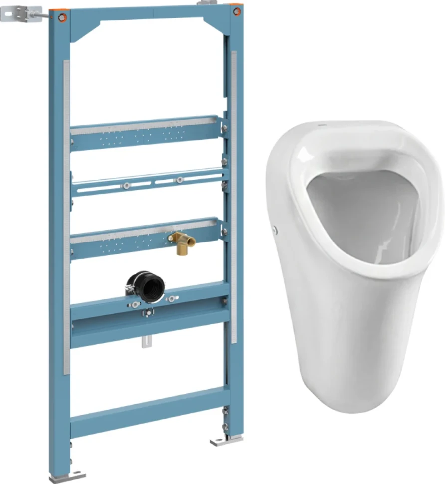 Комплект Инсталляция VitrA Frame 880-3800 + Писсуар Arkitekt 6201B003-0199 подвесной, с внутренним подводом воды
