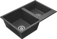 Мойка кухонная AQUATON Делия 78 DBL графит