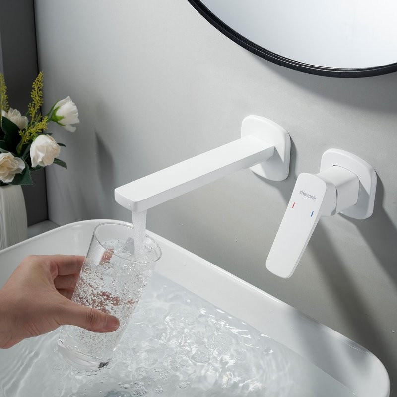 Смеситель для раковины/умывальника встраиваемый Shevanik S9941C, белый