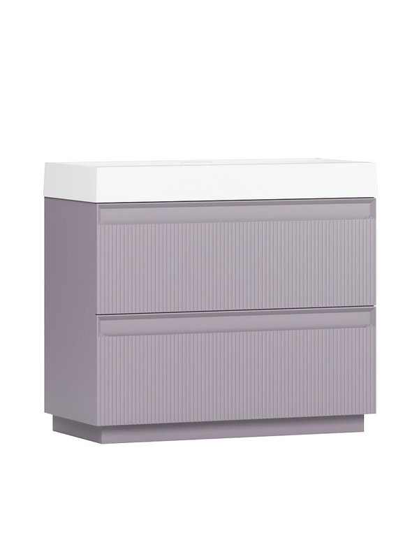 Тумба с раковиной Belux Базель 70 напольная, лаванда