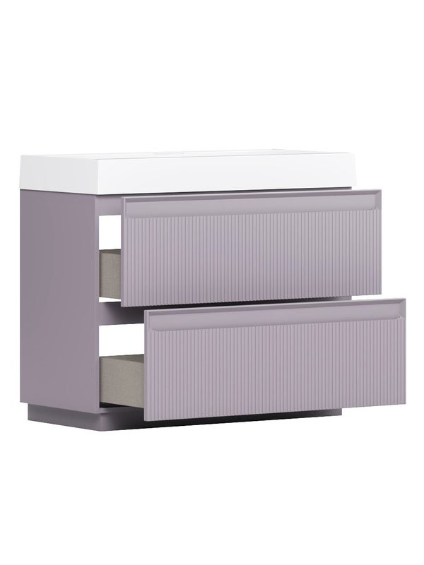 Тумба с раковиной Belux Базель 70 напольная, лаванда