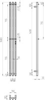 Полотенцесушитель электрический Bauedge Stella R 12х160, матовый черный RAL9005