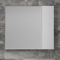 Зеркало-шкаф Style Line Стокгольм, 80, белый рифленый софт