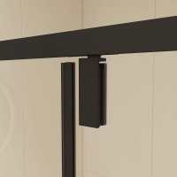 Душевой уголок RGW Classic CL-046-B 100х90x185, профиль матовый черный, стекло прозрачное