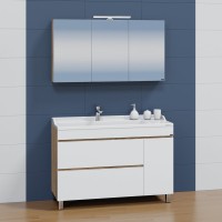 Тумба под раковину СаНта Марс 120 напольная, янтарная