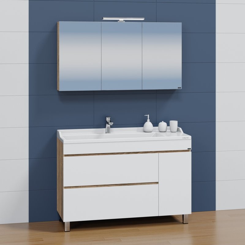 Тумба под раковину СаНта Марс 120 напольная, янтарная