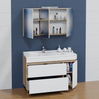 Тумба под раковину СаНта Марс 120 напольная, янтарная