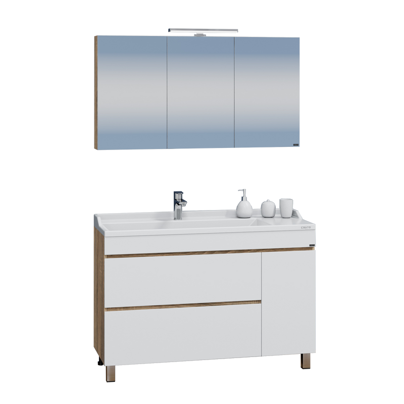 Тумба под раковину СаНта Марс 120 напольная, янтарная