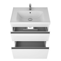 Тумба с раковиной Dreja Grace Plus 90 подвесная, белый глянец