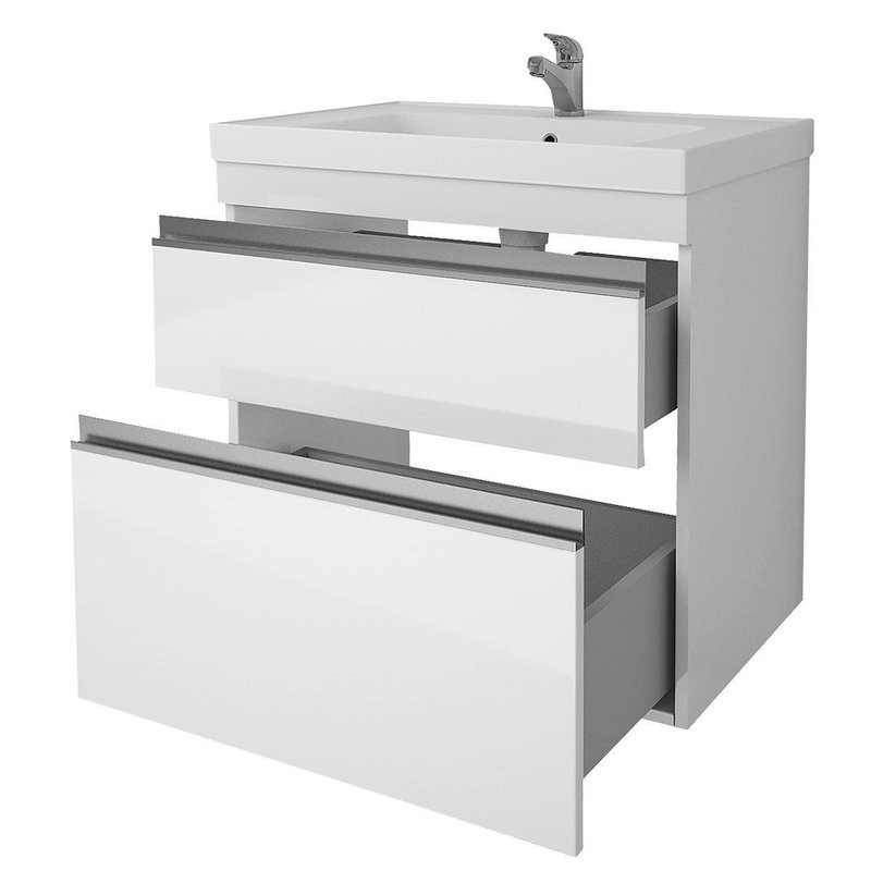 Тумба с раковиной Dreja Grace Plus 90 подвесная, белый глянец