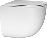 Унитаз подвесной Abber Bequem AC1132TC безободковый, с микролифтом, с закрытым дном, белый