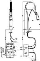 Смеситель для кухни Paini Hybrid HKPA557TKKM с гибким изливом