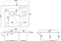 Мойка кухонная Zorg R R 59-2-51-L L, нержавеющая сталь