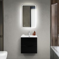 Тумба с раковиной BelBagno Marino-cer-mini 50 подвесная, nero lucido