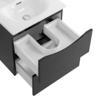 Тумба с раковиной BelBagno Marino-cer-mini 50 подвесная, nero lucido
