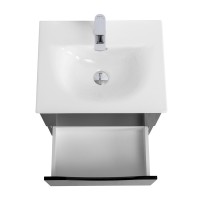 Тумба с раковиной BelBagno Marino-cer-mini 50 подвесная, nero lucido