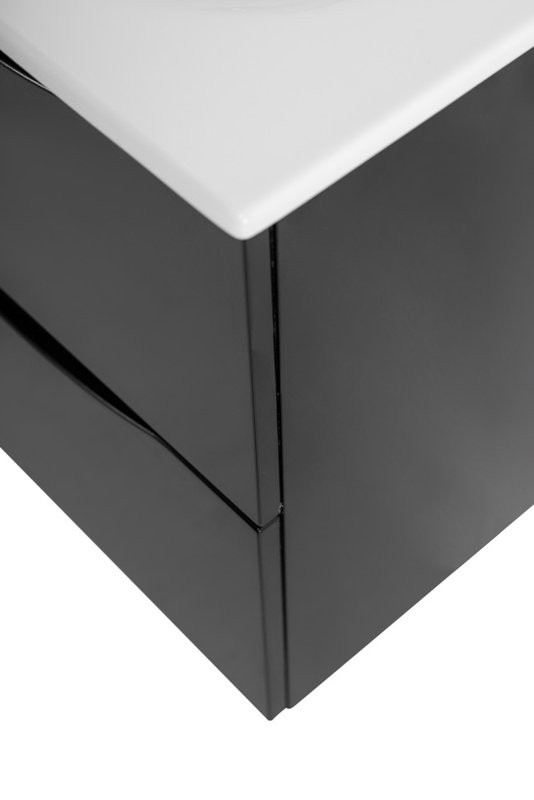 Тумба с раковиной BelBagno Marino-cer-mini 50 подвесная, nero lucido