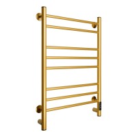 Полотенцесушитель электрический Comfysan Vita EC-8 80x55 см, подключение справа, слева, матовое золото, лесенка, из стали