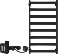 Полотенцесушитель электрический Secado Комано 1 , 105x55 см, подключение слева, матовый черный, лесенка