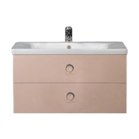 Тумба с раковиной Armadi Art NeoArt 80 капучино с ручками Moon хром