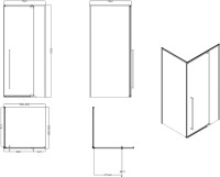 Душевой уголок Esbano Art ESA-90KV-B 90x90, профиль черный, стекло прозрачное