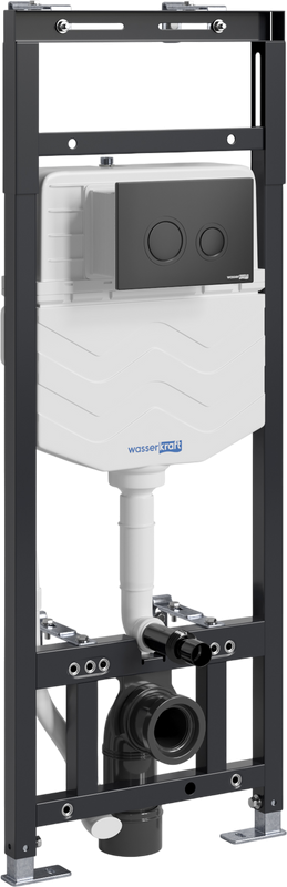 Система инсталляции для унитазов Wasserkraft Alme 15TLT.010.ME.MB01 с кнопкой смыва матовой черной