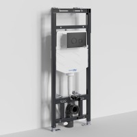 Система инсталляции для унитазов Wasserkraft Alme 15TLT.010.ME.MB01 с кнопкой смыва матовой черной