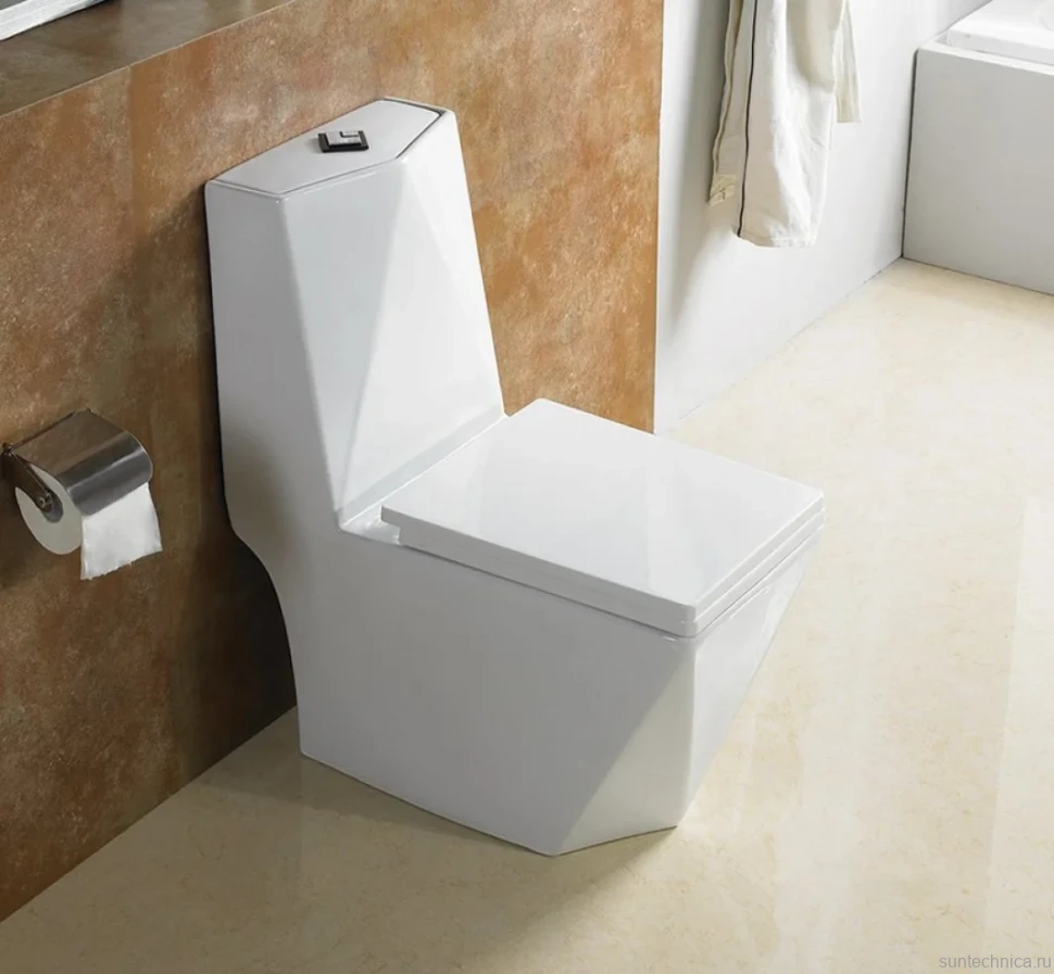 Унитаз-моноблок напольный SantiLine SL-5013 с микролифтом