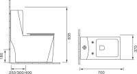 Унитаз-моноблок напольный SantiLine SL-5013 с микролифтом