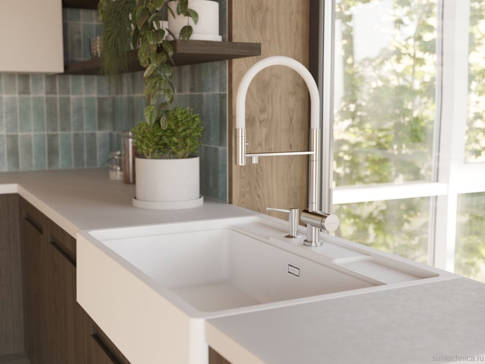 Мойка кухонная Omoikiri Kinokawa 90-WH белая