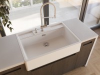 Мойка кухонная Omoikiri Kinokawa 90-WH белая