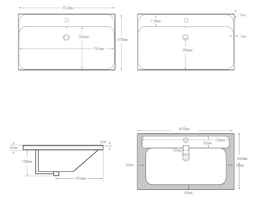 Мебель для ванной комнаты Aquanet Милан 80 подвесная, белая глянцевая