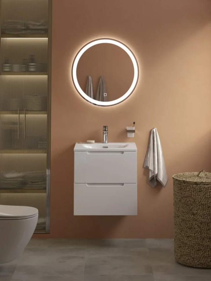 Мебель для ванной комнаты BelBagno Etna 39 50 bianco lucido, раковина BB-8099-3-50