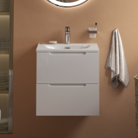 Мебель для ванной комнаты BelBagno Etna 39 50 bianco lucido, раковина BB-8099-3-50