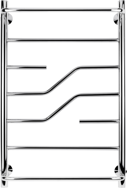 Полотенцесушитель водяной Secado Риволи СП 80x55 см, глянцевый хром, лесенка, с полкой