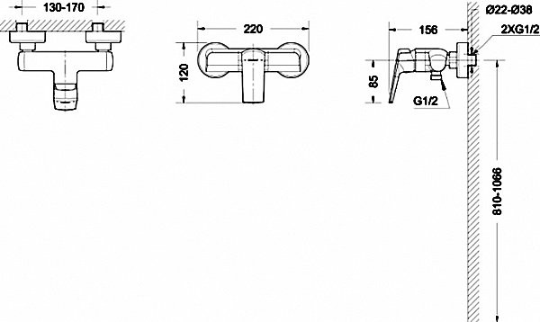 Смеситель для душа Bravat Real F9121179CP-01