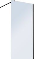 Душевая перегородка Vincea Walk-in VSW-1H900MRB 90 см, профиль матовый чёрный, стекло зеркальное