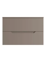 Тумба с раковиной Orange Line 80 подвесная, 2 ящика, матовый латте с раковиной B03-600W