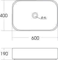 Тумба с раковиной Orange Line 80 подвесная, 2 ящика, матовый латте с раковиной B03-600W