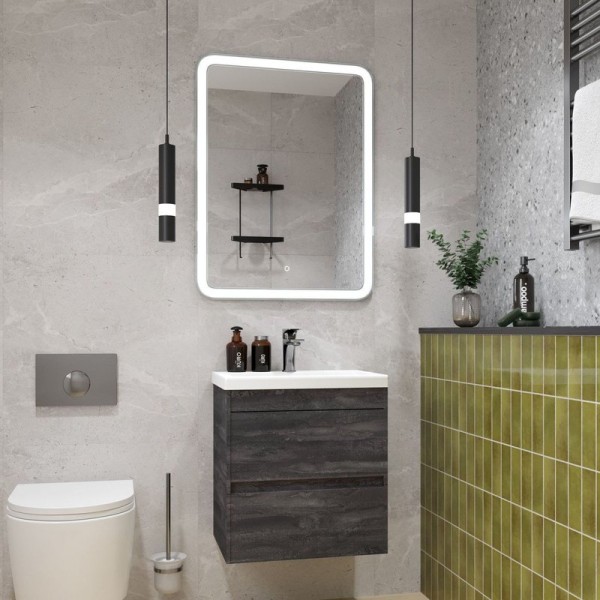 Мебель для ванной комнаты Art&Max Family-M 40 подвесная, iron stone