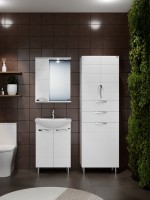 Шкаф-пенал для ванной СаНта Родос 60 с бельевой корзиной